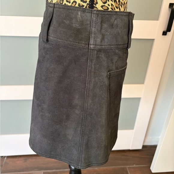 Urban Outfitters Charcoal Suede A-Line Skirt - Picture 11 of 11